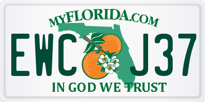 FL license plate EWCJ37