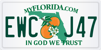 FL license plate EWCJ47