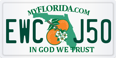 FL license plate EWCJ50