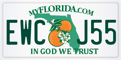 FL license plate EWCJ55