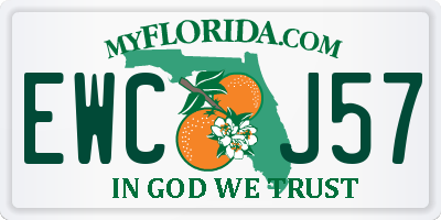 FL license plate EWCJ57