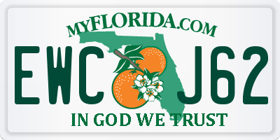 FL license plate EWCJ62