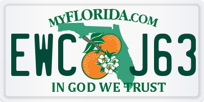 FL license plate EWCJ63