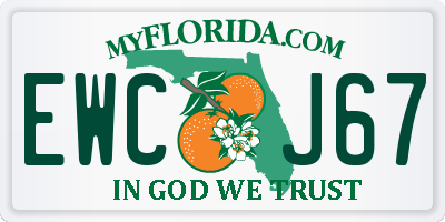 FL license plate EWCJ67