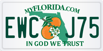 FL license plate EWCJ75