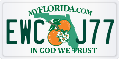 FL license plate EWCJ77