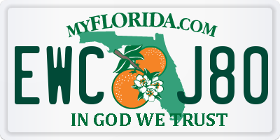 FL license plate EWCJ80
