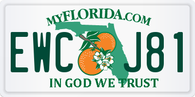 FL license plate EWCJ81