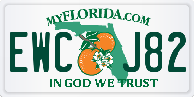 FL license plate EWCJ82