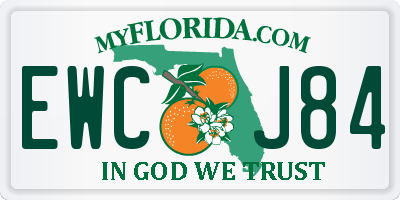 FL license plate EWCJ84