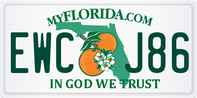 FL license plate EWCJ86