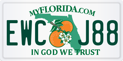 FL license plate EWCJ88