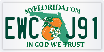 FL license plate EWCJ91