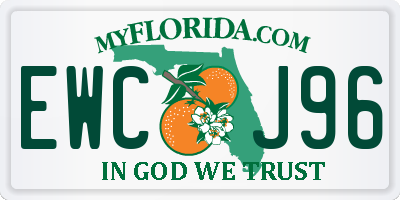 FL license plate EWCJ96