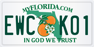 FL license plate EWCK01