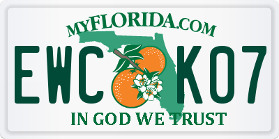 FL license plate EWCK07