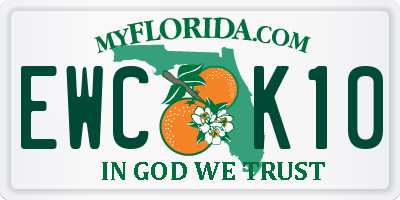 FL license plate EWCK10
