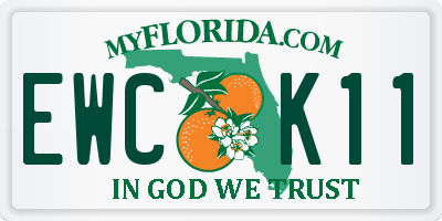 FL license plate EWCK11