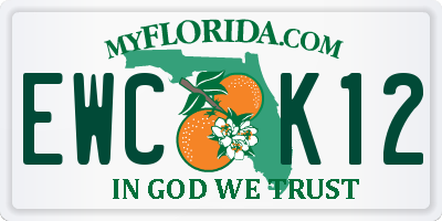 FL license plate EWCK12