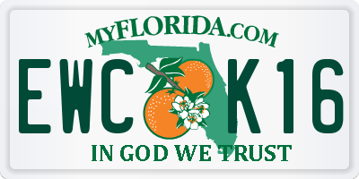 FL license plate EWCK16