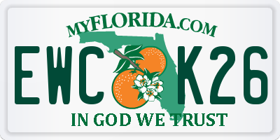 FL license plate EWCK26
