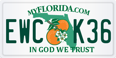 FL license plate EWCK36