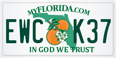 FL license plate EWCK37