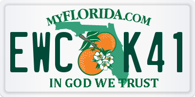 FL license plate EWCK41