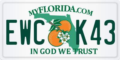 FL license plate EWCK43