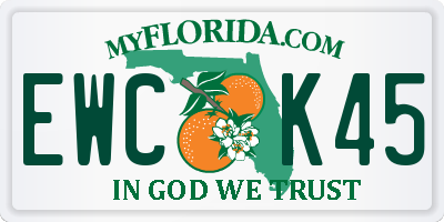 FL license plate EWCK45
