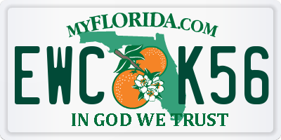 FL license plate EWCK56