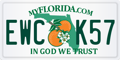 FL license plate EWCK57