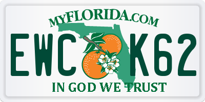 FL license plate EWCK62