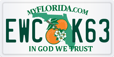 FL license plate EWCK63