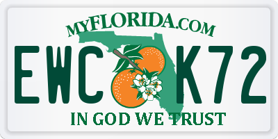 FL license plate EWCK72