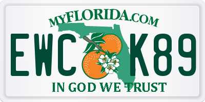 FL license plate EWCK89