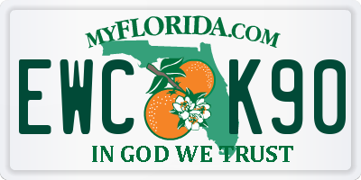 FL license plate EWCK90