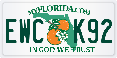 FL license plate EWCK92