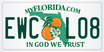FL license plate EWCL08