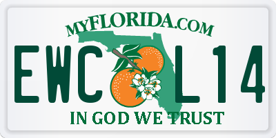 FL license plate EWCL14