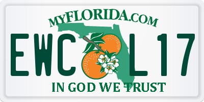 FL license plate EWCL17