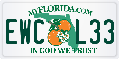 FL license plate EWCL33