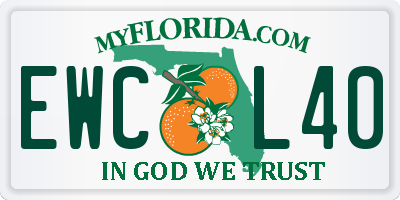 FL license plate EWCL40