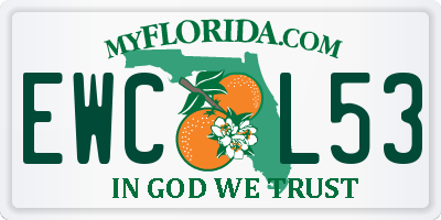 FL license plate EWCL53