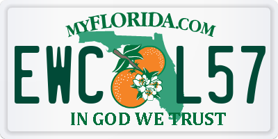 FL license plate EWCL57
