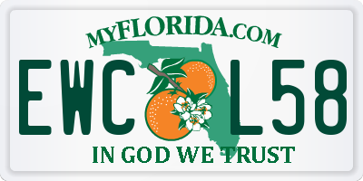 FL license plate EWCL58