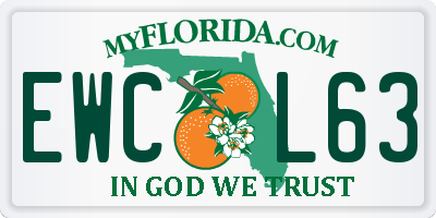 FL license plate EWCL63