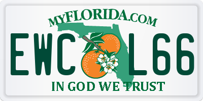 FL license plate EWCL66