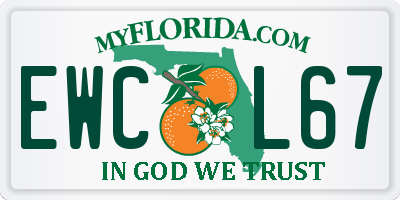 FL license plate EWCL67