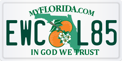 FL license plate EWCL85